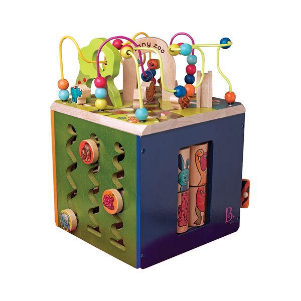 Розвиваюча дерев'яна іграшка – ЗОО-КУБ (розмір 34х30х45 см) - Уцінка 100247 фото