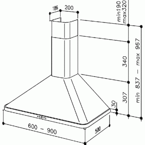 Вытяжка Kaiser купольная Empire, 90см, 910м3ч, черный (A9315EmEco) A9315EmEco фото