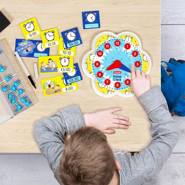Обучающий игровой набор серии “Play Montessori” - ПЕРВЫЕ ЧАСЫ (стрелки, 24 фишки, карточки) 0624-Q фото