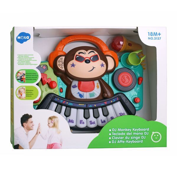 Музыкальная игрушка Hola Toys Пианино-обезьянка с микрофоном (3137) 3137 фото