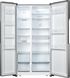 Холодильник SBS Gorenje, 179х64х91см, 2 двері, 334( 174)л, А+, NF+, поворотний льодогенер, Зовн. Диспл, сірий (NRS918FMX)