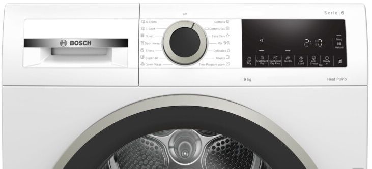 Сушильна машина Bosch тепловий насос, 9кг, A++, 60см, дисплей, білий (WQG14200UA) WQG14200UA фото