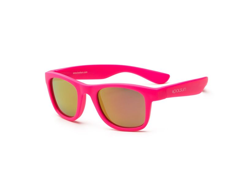 Дитячі сонцезахисні окуляри Koolsun неоново-рожеві серії Wave (Розмір: 1+) KS-WANP001 KS-WABA001 фото