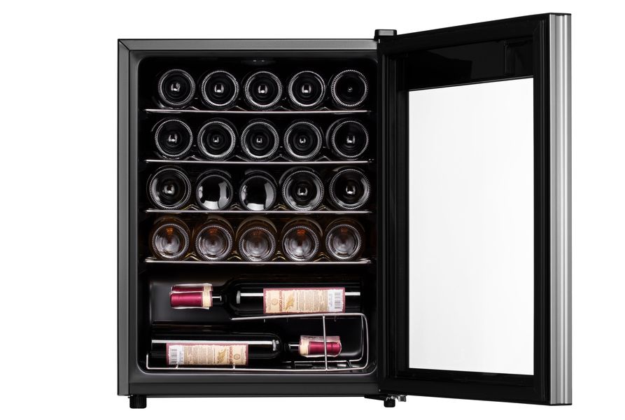Холодильник ARDESTO для вина, 64.2x48х44, мороз.відд.-66л, зон - 1, бут-24, ST, диспл внутр., чорний WCF-M24 - Уцінка WCF-M24 фото