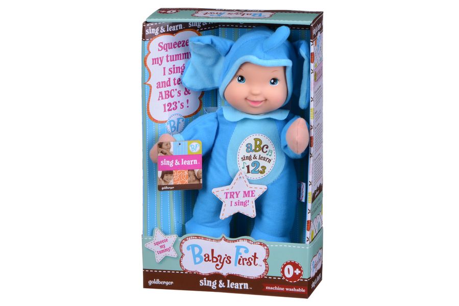 Кукла Sing and Learn Пой и Учись (голубой слоник) Baby's First 21180-1 21180 фото