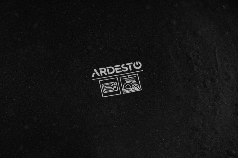 Тарілка обідня Ardesto Trento, 26,5 см, чорна, кераміка (AR2926TB) AR2926T фото