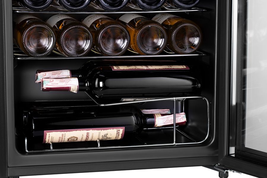 Холодильник ARDESTO для вина, 64.2x48х44, мороз.відд.-66л, зон - 1, бут-24, ST, диспл внутр., чорний WCF-M24 - Уцінка WCF-M24 фото