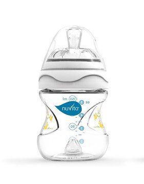 Бутылочка для кормления Mimic 150мл. 0м+ Антиколиковая Nuvita (NV6010White) NV6010Blue фото