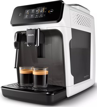 Кофемашина Philips Series 1200, 1.8л, зерно+молотый, ручной капуч, авторецептов -2, бело-черный (EP1223/00) EP1223/00 фото