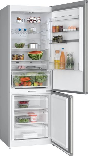 Холодильник Bosch з нижн. мороз., 203x70x67, xолод.відд.-310л, мороз.відд.-120л, 2дв., А++, NF, дисплей, нерж (KGN49XID0U) KGN49XID0U фото