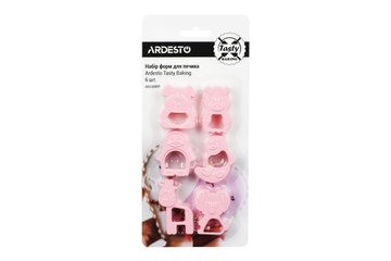 Набір форм для печива Ardesto Tasty Baking, 6 шт., тіфані, пластик AR2309TP фото