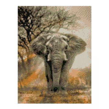Алмазна мозаїка "Могутній слон" Strateg 30х40 см (HX205) HX205 фото