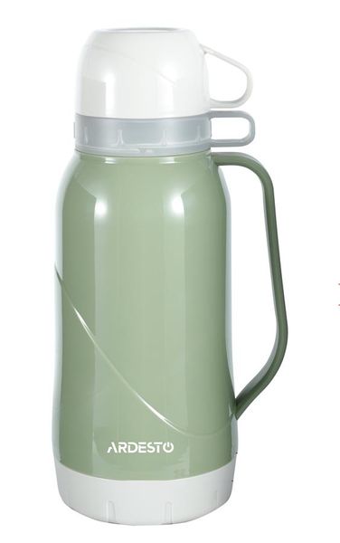 Термос Ardesto Gemini Gourmet 1000 мл, пластик, скляна колба, зелений (AR2610GRG) AR2610GRG фото