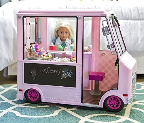 Транспорт для кукол-Фургон с мороженым и аксессуарами (розовый) Our Generation BD37363Z - Уцінка BD37363Z фото