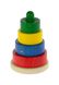 Пирамидка деревянная этажная разноцветная Nic NIC2312 - Уцінка - Уцінка