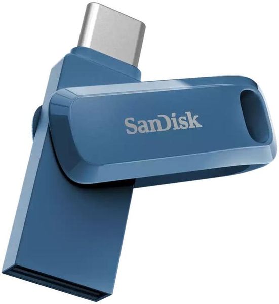 Накопичувач SanDisk 128GB USB 3.1 Type-A + Type-C Ultra Dual Drive Go Navy Blue (SDDDC3-128G-G46NB) SDDDC3-128G-G46NB фото