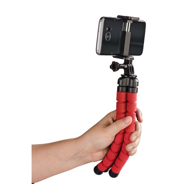 Штатив НАМА "Flex" для смартфонов и GoPro, 26 см, цвет красный 00004617 фото