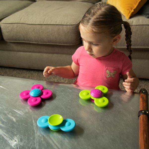 Набір прорізувачів-спінерів із присосками Fat Brain Toys Whirly Squigz 3 шт. (F210ML) F210ML фото