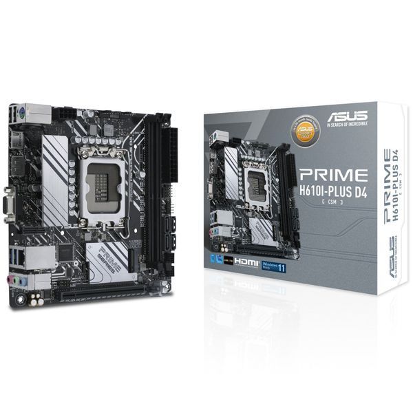 Материнская плата ASUS PRIME H610I-PLUS D4-CSM s1700 H610 2xDDR4 M.2 HDMI D-Sub DP mITX (90MB1B20-M0EAYC) 90MB1B20-M0EAYC фото
