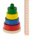 Пірамідка дерев'яна поверхова різнобарвна Nic NIC2312 - Уцінка