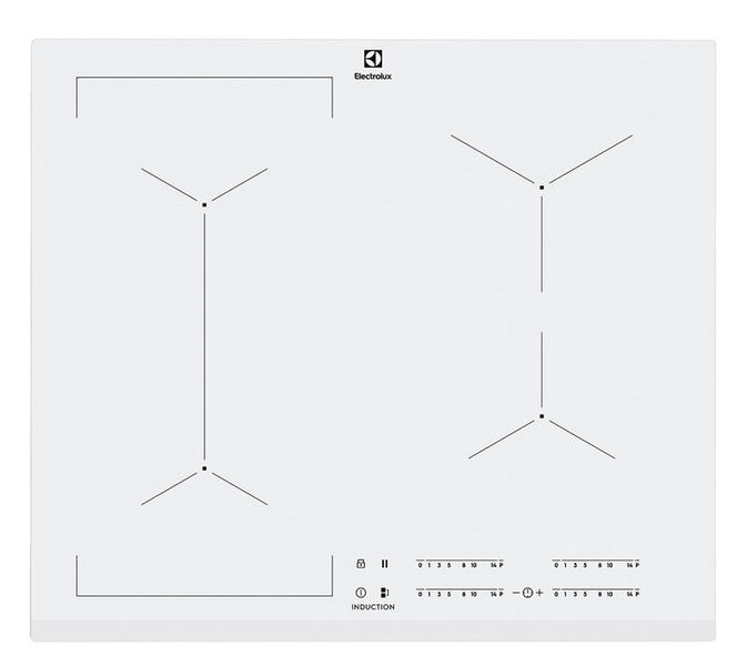 Варильна поверхня Electrolux індукційна, 60см, розширена зона, білий (EIV63440BW) EIV63440BW фото