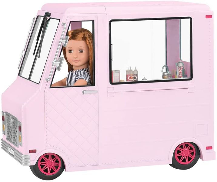 Транспорт для кукол-Фургон с мороженым и аксессуарами (розовый) Our Generation BD37363Z - Уцінка BD37363Z фото