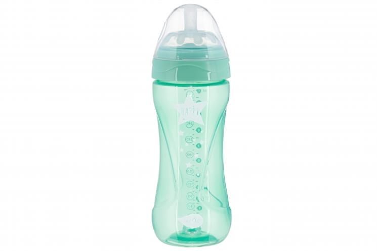 Детская Антиколиковая бутылочка Nuvita NV6052 Mimic Cool 330мл зеленая - Уцінка NV6052GREEN фото