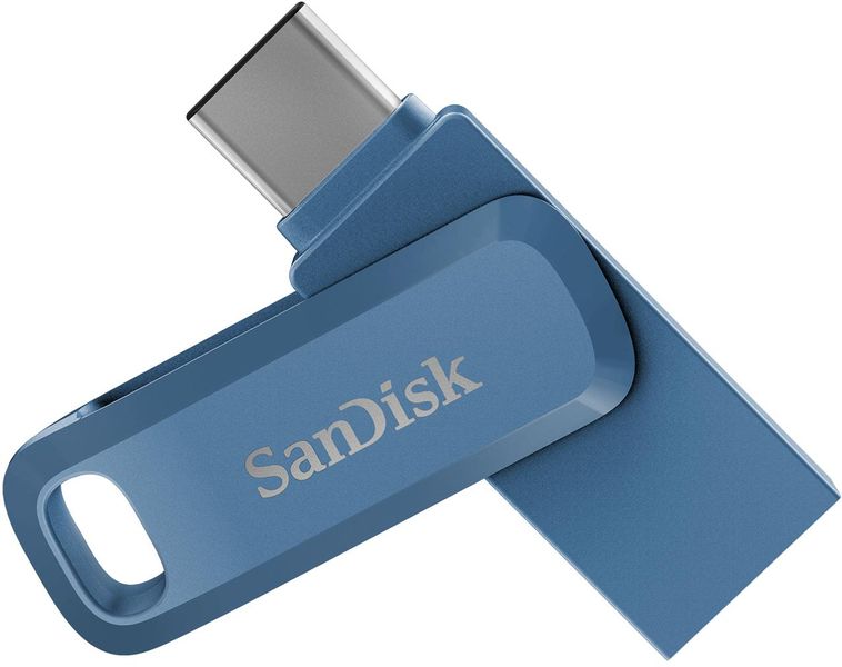 Накопитель SanDisk 128GB USB 3.1 Type-A + Type-C Ultra Dual Drive Go Navy Blue (SDDDC3-128G-G46NB) SDDDC3-128G-G46NB фото