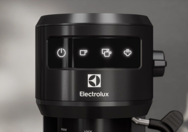 Кавоварка Electrolux ріжкова, 1л, мелена, ручний капуч, LED-дисплей, підігрів чашок, чорний (E6EC1-6BST) E6EC1-6BST фото