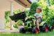 Детский трактор на педалях с прицепом, передним и задним ковшиком Falk CLAAS ARION (цвет - зеленый) (2070Y)