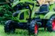 Детский трактор на педалях с прицепом, передним и задним ковшиком Falk CLAAS ARION (цвет - зеленый) (2070Y)