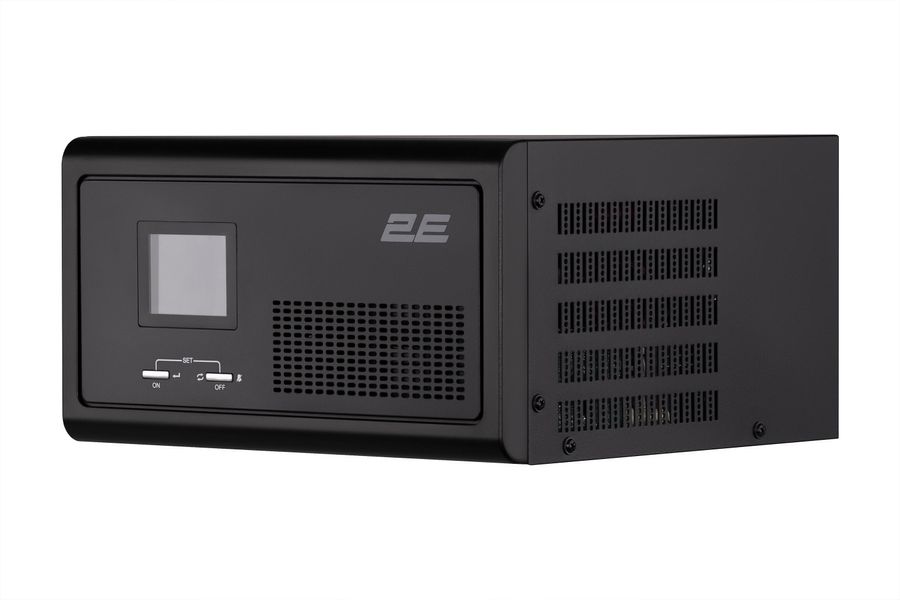 Інвертор 2E HI1000, 1000W, 12V - 230V, LCD, AVR, 2xSchuko + DC output (2E-HI1000) 2E-HI1000 фото