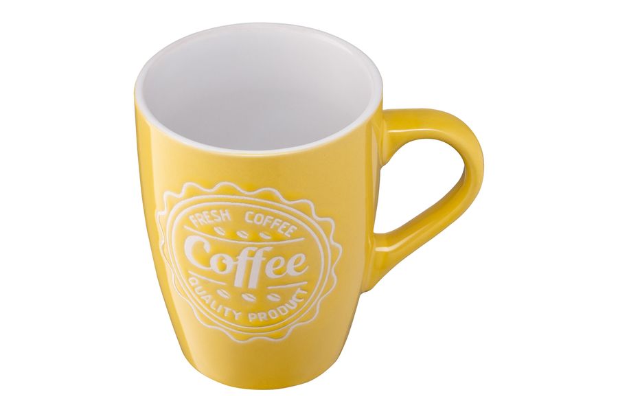 Чашка Ardesto Coffee, 330 мл, желтая, керамика (AR3469Y) AR3469Y фото