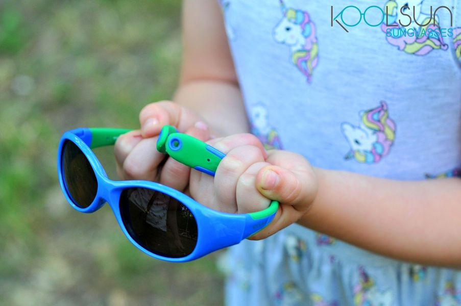 Детские солнцезащитные очки Koolsun сине-зеленые серии Flex (Размер: 3+) (FLRS003) KS-FLAG003 фото