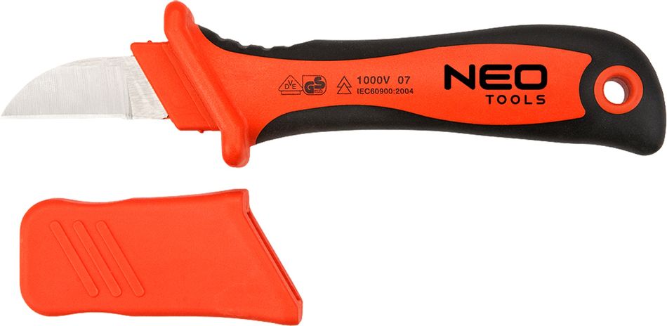 Нож монтерский Neo Tools, диэлектрический, для работ под напряжением 1000В, лезвие 50мм, 190мм (01-550) 01-550 фото