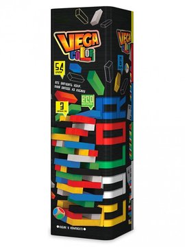 Детская настольная игра Дженга "VEGA COLOR " разноцветная (GVC-01U) GVC-01U фото