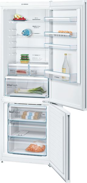 Холодильник Bosch з нижн. мороз., 203x70x67, xолод.відд.-330л, мороз.відд.-105л, 2дв., А++, NF, дисплей, білий (KGN49XW306) KGN49XW306 фото