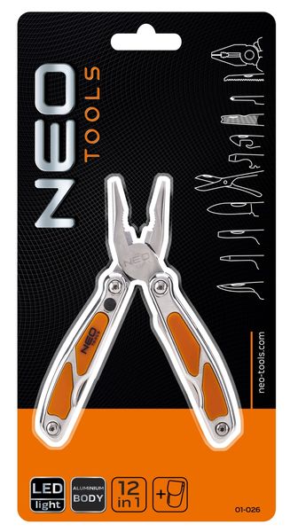 Мультитул Neo Tools, 12 елементів, з LED (01-026) 01-026 фото