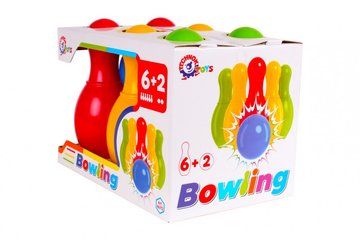 Дитячий набір для гри в боулінг 4692TXK, 6 кегель + 2 м'ячі 4692TXK фото