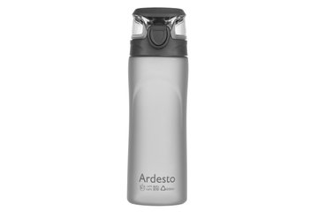 Пляшка для води Ardesto 600 мл, сіра, пластик AR2205PGY фото