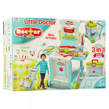Детский игровой набор доктора 008-929 с тележкой и инструментами 008-929 фото