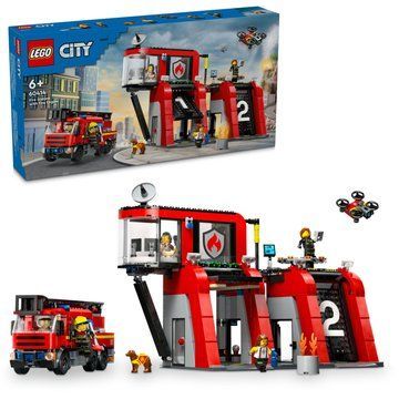 Конструктор LEGO City Пожежне депо з пожежною машиною (60414) 60414 фото