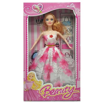 Кукла типа Барби 1219-5-1 в бальном платье Белый с розовым (1219-5-2) 1219-5-2 фото