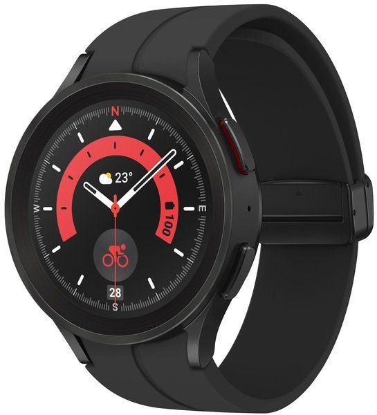 Смарт-годинник Samsung Galaxy Watch 5 Pro 45mm (R920) 1.4", 450x450, sAMOLED, BT 5.2, NFC, 1.5/16GB, Black Titanium SM-R920NZKASEK фото