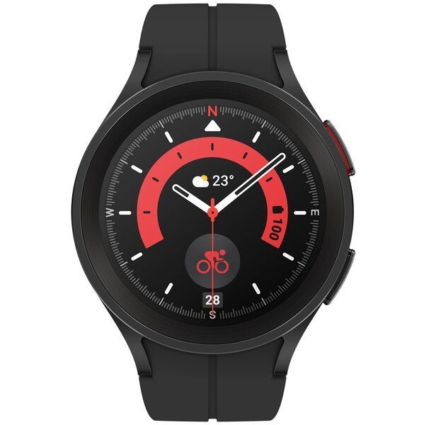 Смарт-годинник Samsung Galaxy Watch 5 Pro 45mm (R920) 1.4", 450x450, sAMOLED, BT 5.2, NFC, 1.5/16GB, Black Titanium SM-R920NZKASEK фото