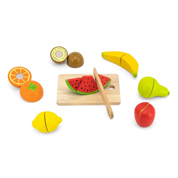 Іграшкові продукти Viga Toys Нарізані фрукти з дерева (44539) 44539 фото