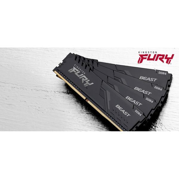 Пам'ять ПК Kingston DDR4 16GB KIT (8GBx2) 3200 FURY Beast Black (KF432C16BBK2/16) KF432C16BBK2/16 фото