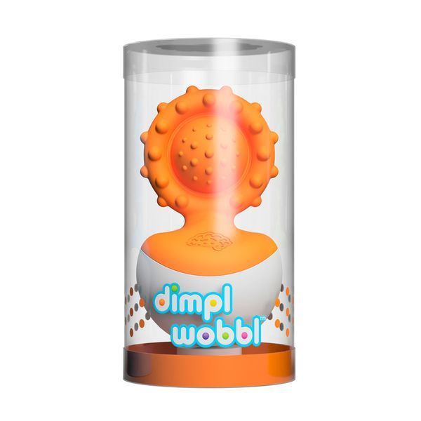 Прорізувач-неваляшка Fat Brain Toys dimpl wobl помаранчевий (F2172ML) F2172ML фото