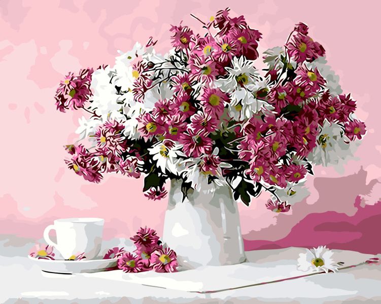 Картина по номерам Brushme. "Натюрморт в розовых тонах" (GX8746) GX8746 фото