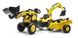 Дитячий трактор на педалях з причепом, переднім та заднім ковшами Falk Komatsu (колір - жовтий) (2076N)